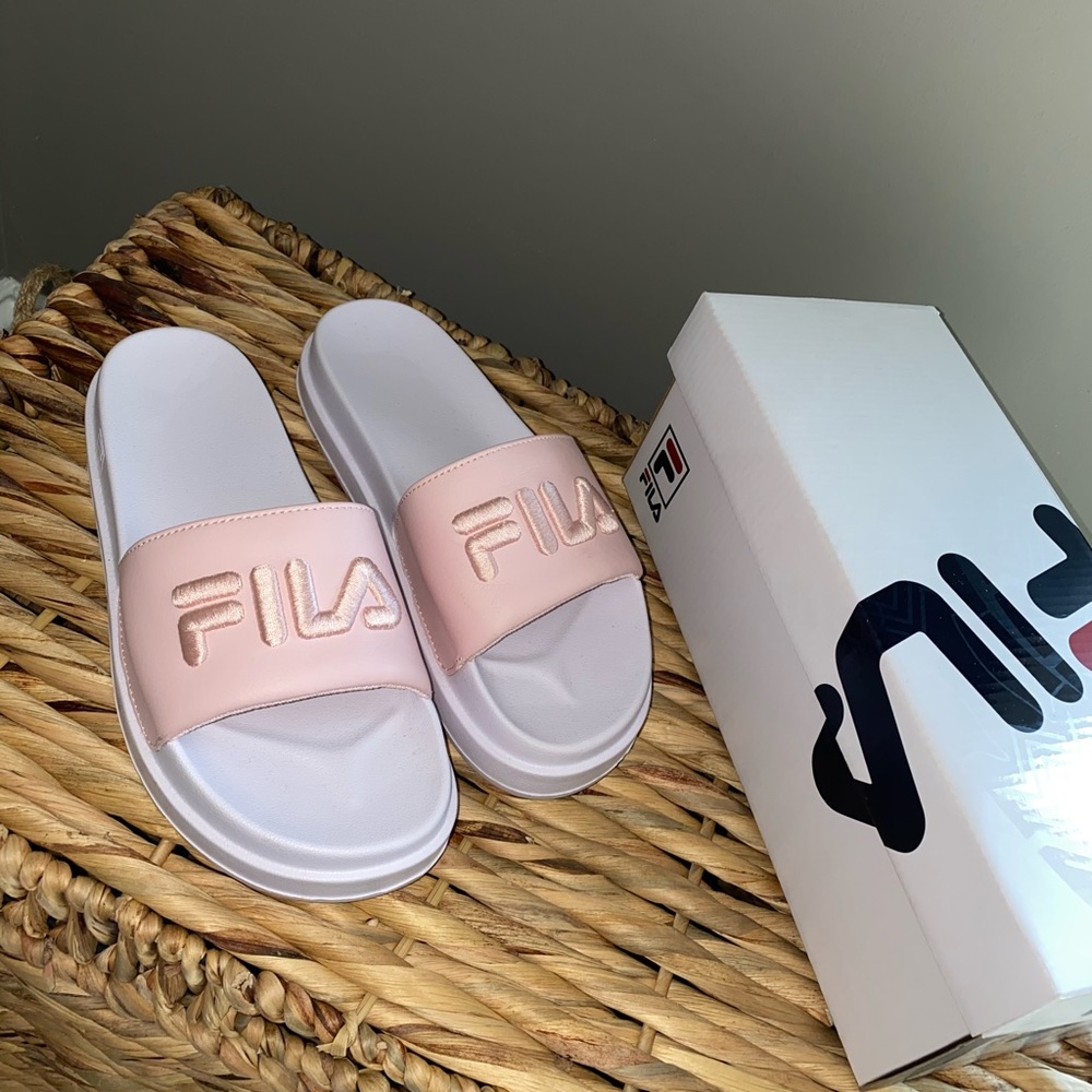 Drifter Bold Fila Slides - baby pink